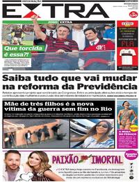 Capa do jornal Extra 13/06/2019