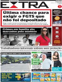 Capa do jornal Extra 13/10/2019