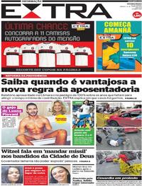 Capa do jornal Extra 15/06/2019