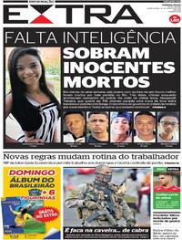 Capa do jornal Extra 15/08/2019