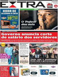Capa do jornal Extra 15/11/2019