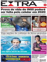 Capa do jornal Extra 15/12/2019
