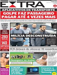 Capa do jornal Extra 17/07/2019