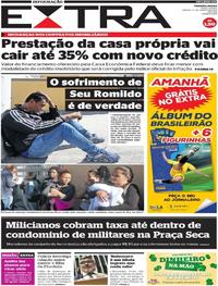 Capa do jornal Extra 17/08/2019