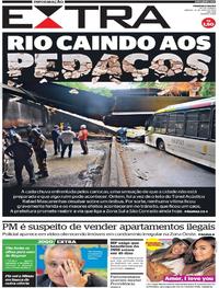 Capa do jornal Extra 18/05/2019