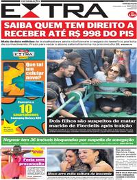 Capa do jornal Extra 18/06/2019
