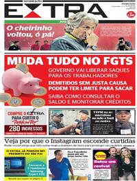Capa do jornal Extra 18/07/2019