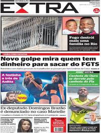 Capa do jornal Extra 18/09/2019