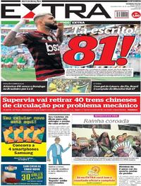 Capa do jornal Extra 18/11/2019