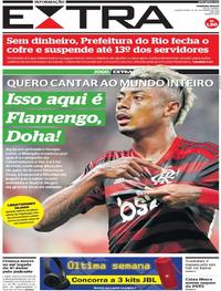 Capa do jornal Extra 18/12/2019