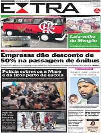 Capa do jornal Extra 19/09/2019
