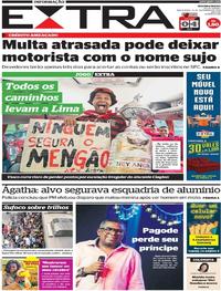 Capa do jornal Extra 19/11/2019