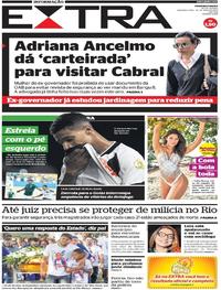 Capa do jornal Extra 20/05/2019