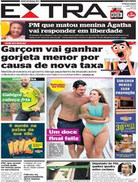 Capa do jornal Extra 20/11/2019