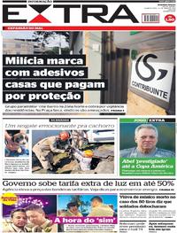 Capa do jornal Extra 22/05/2019