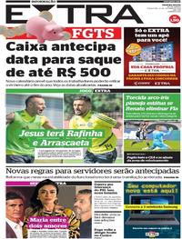 Capa do jornal Extra 22/10/2019