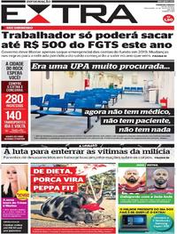 Capa do jornal Extra 23/07/2019