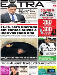 Capa do jornal Extra 24/07/2019