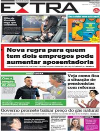 Capa do jornal Extra 25/06/2019