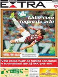 Capa do jornal Extra 26/08/2019