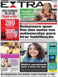 Capa do jornal Extra 27/07/2019