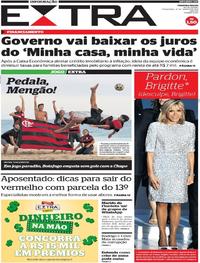 Capa do jornal Extra 27/08/2019