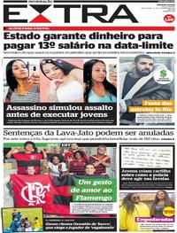 Capa do jornal Extra 27/09/2019