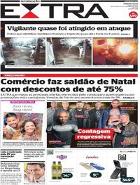 Capa do jornal Extra 27/12/2019