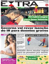 Capa do jornal Extra 28/08/2019