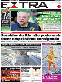 Capa do jornal Extra 30/05/2019