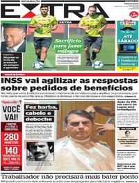 Capa do jornal Extra 30/07/2019