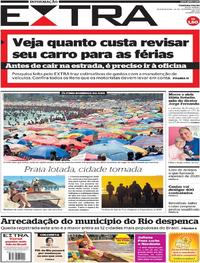 Capa do jornal Extra 30/12/2019