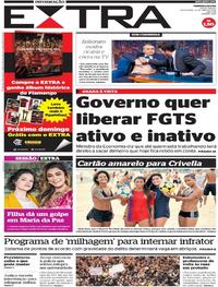 Capa do jornal Extra 31/05/2019