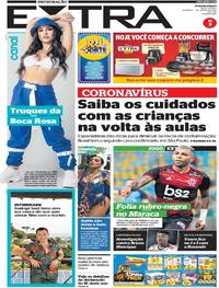 Capa do jornal Extra 01/03/2020