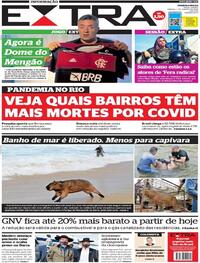 Capa do jornal Extra 01/08/2020