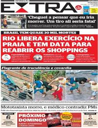 Capa do jornal Extra 02/06/2020