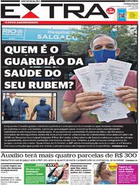 Capa do jornal Extra 02/09/2020