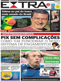 Capa do jornal Extra 02/11/2020