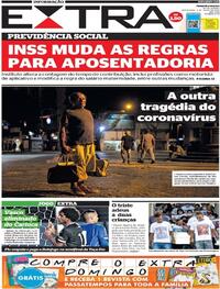 Capa do jornal Extra 03/07/2020