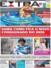 Capa do jornal Extra 03/10/2020