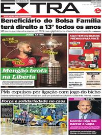 Capa do jornal Extra 04/03/2020