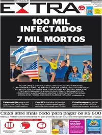 Capa do jornal Extra 04/05/2020
