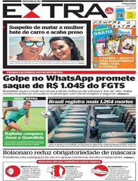 Capa do jornal Extra 04/07/2020