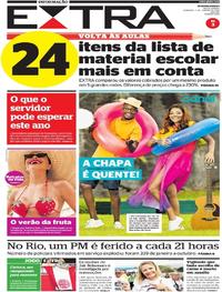 Capa do jornal Extra 05/01/2020