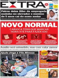 Capa do jornal Extra 05/06/2020