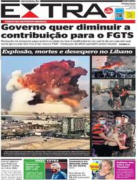 Capa do jornal Extra 05/08/2020