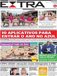 Capa do jornal Extra 06/01/2020
