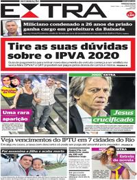 Capa do jornal Extra 07/01/2020