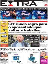 Capa do jornal Extra 07/02/2020