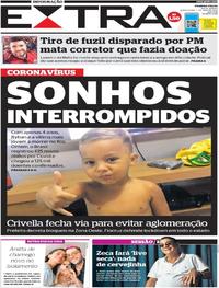 Capa do jornal Extra 07/05/2020